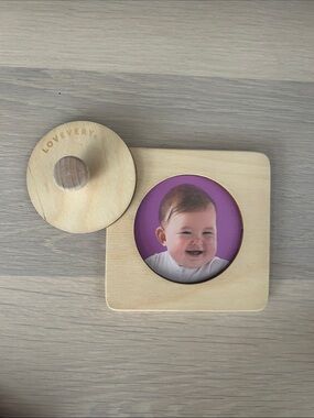 Lovevery Wooden Peek-a-Boo Puzzle with Purple Insert